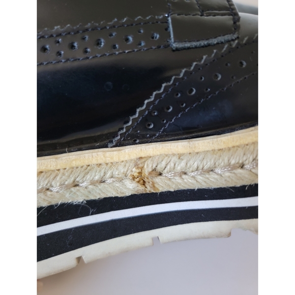 🔥SOLD🔥PRADA Wingtip Espadrilles Oxford Women's Shoes - Picture 10 of 12